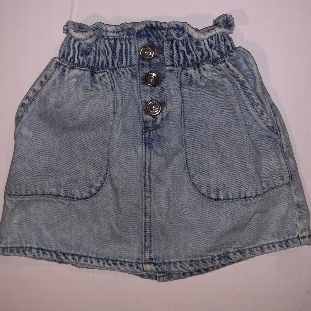 Zara Paperbag Jean Skirt